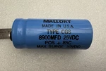 Mallory 8900UF 25VDC Polarized Electrolytic Capacitor CGS892U025R3C. Fixed Price $9.99.