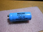 Mallory Capacitor 23000 Mfd Vdc Part # CGS233U010R3C3PH. Fixed Price $20.00.