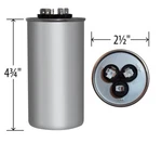 80+7.5 Mfd 440 Vac 50/60 Hz Round Run Capacitor Replaces Hartland Pentair 473731. Fixed Price $40.55.