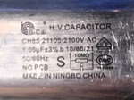 Bicai Hv Capacitor CH85-21105 2100V-AC 1.05UF 3/16" Prong Sharp/ge/lg Microwave. Fixed Price $23.27.