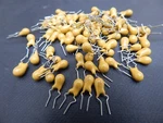 Meritek DT106M025-2 10UF 25V Radial Tantalum Lot Of 50 Capacitors. Fixed Price $15.00.