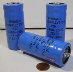 Sprague Compulytic Capacitors 0180-1809 32D 2400-25DC 7508L Count. Fixed Price $29.99.