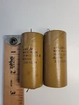2 Vintage 1950S Mallory Capacitors 70 Mfd 350 Vdc Axial Paper Tube Amp Caps. Fixed Price $14.00.
