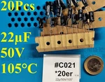 20X 22UF 50V 105 Vishay Roederstein Capacitors Elko Nos Hifi. Fixed Price $9.29.