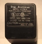 Sino-american 41CW-4 Adapter 12 Vac 10 1UL Class Transformer New. Fixed Price $19.90.