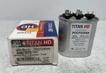 Titan POCFD305A Motor Run Capacitor 30/5 Mfd 440/370V Oval. Fixed Price $14.88.