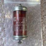 Chicago, Glass / Oil Capacitor, Pi Caps, .10 Mfd 3KV -- Tested .110. Fixed Price $45.00.