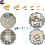Samsung Tdk Ceramic Smd Capacitors 22PF 1NF 2.2NF 22NF 1UF 4.7UF 10UF C0G/X7R. Fixed Price $6.45.