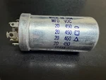 Mallory Sect Electrolytic Can Capacitor FP-444 Nos 20-20-20-20 Mfd 450 Vdc. Fixed Price $59.95.