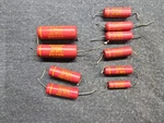 (10) Vintage Cornell Dubilier Tiny Chief 600VDC Paper Tubular Capacitors. Fixed Price $19.95.