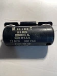 Mallory Capacitor 12 Mfd 330 Vac 2020408 Et.al Zao. Fixed Price $7.82.