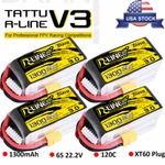 4X Tattu 1300MAH 120C 22.2V 6S Lipo Battery XT60 For Racing Quadcopter Drone Us. Fixed Price $142.12.