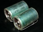 Two Vintage Nos Capacitors 20UF 250V Icar Stabilitic Condensatore Elettrolitico. Fixed Price $19.95.