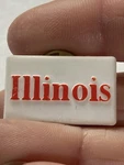 Illinois White Lapel Pin Vest Collectible Euc K522. Fixed Price $8.05.