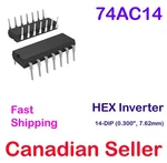 74AC14PC 6-CHANNEL Inverter Logic Not W/ Schmitt Trigger Inp 14-DIP Fairchild. Fixed Price $11.25.