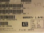 100 ATC600S1R8BT250T 1.8PF +-.1PF 250V Rf Microwave Capacitors. Fixed Price $19.99.