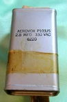 Vintage Paper Oil Capacitor Aerovox P103J5 2.8 Mfd 330 Vac Nos. Fixed Price $20.00.