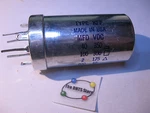 Electrolytic Capacitor Type Kfp 40,100,2,200UF 350,300,175,10VDC 974576-43 Nos. Fixed Price $7.99.