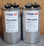 (2) Titan Hd Round Run Capacitors PRCFD355A 35/5 440-370V Made In Usa. Fixed Price $30.95.