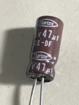 Bag Of 100 Marcon Radial Leads El Capacitor, CEDFM1E470M3, Uf, 25 Vdc. Fixed Price $24.50.