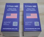 Titan Hd Round Run Capacitors PRCFD455A 45/5 440-370V Made In Usa (qty 2). Fixed Price $34.95.