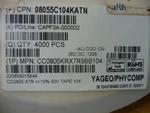 Yageo CC0805KRX7R9BB104 Qty Of 2000 Per Lot Cap Cer .1UF 50V 10%. Fixed Price $65.00.