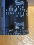 2PCS Samyoung 470UF 250WV Negative Black 88P6A Capacitors. Fixed Price $10.00.