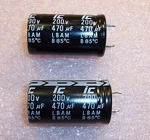 Qty (5) 470UF 200V Snap-in Aluminum Electrolytic 22X40MM 477LBA200M2BF Ill Cap. Fixed Price $7.99.