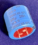1X 470UF 200V (sprague 80D) Snap-in Aluminum Electrolytic Capacitor #201. Fixed Price $10.49.