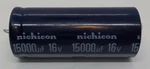 15000UF 16VDC Nichicon Electrolytic Capacitor Axial Leads For Power Supplies. Fixed Price $5.95.