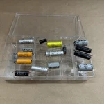 Vintage Mixed Lot Axial Aluminum Electrolytic Capacitors Pcb Sprague Cde. Fixed Price $18.67.