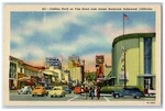 Looking North Vine Street From Sunset Boulevard Hollywood California Postcard. Fixed Price $13.48.