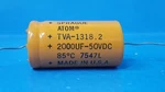 One- Capacitor, TVA-1318.2, Sprague, 2000UF/MF, 50VDC, Axial, Atom Series. Fixed Price $14.00.