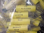 Imb 4.0UF 100V Polyester Film Axial Capacitor XA1B405 QTY=1 Per/order. Fixed Price $9.00.