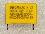 Huada HD104 Gfp X2 0.1UF 275VAC Safety Capacitor - Usa Next Day. Fixed Price $9.99.