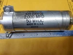 Sangamo 2000MFD 50V Screw Term Cap. Fixed Price $13.30.