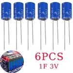 6 Pcs 3V 1F Farad Capacitor 10X25X5.3 Mm Aluminum Super Us Stock. Fixed Price $9.85.