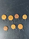 (7)VINTAGE Capacitors Ceramic Disc Rmc 3KV530 N2200 10%. Fixed Price $45.00.